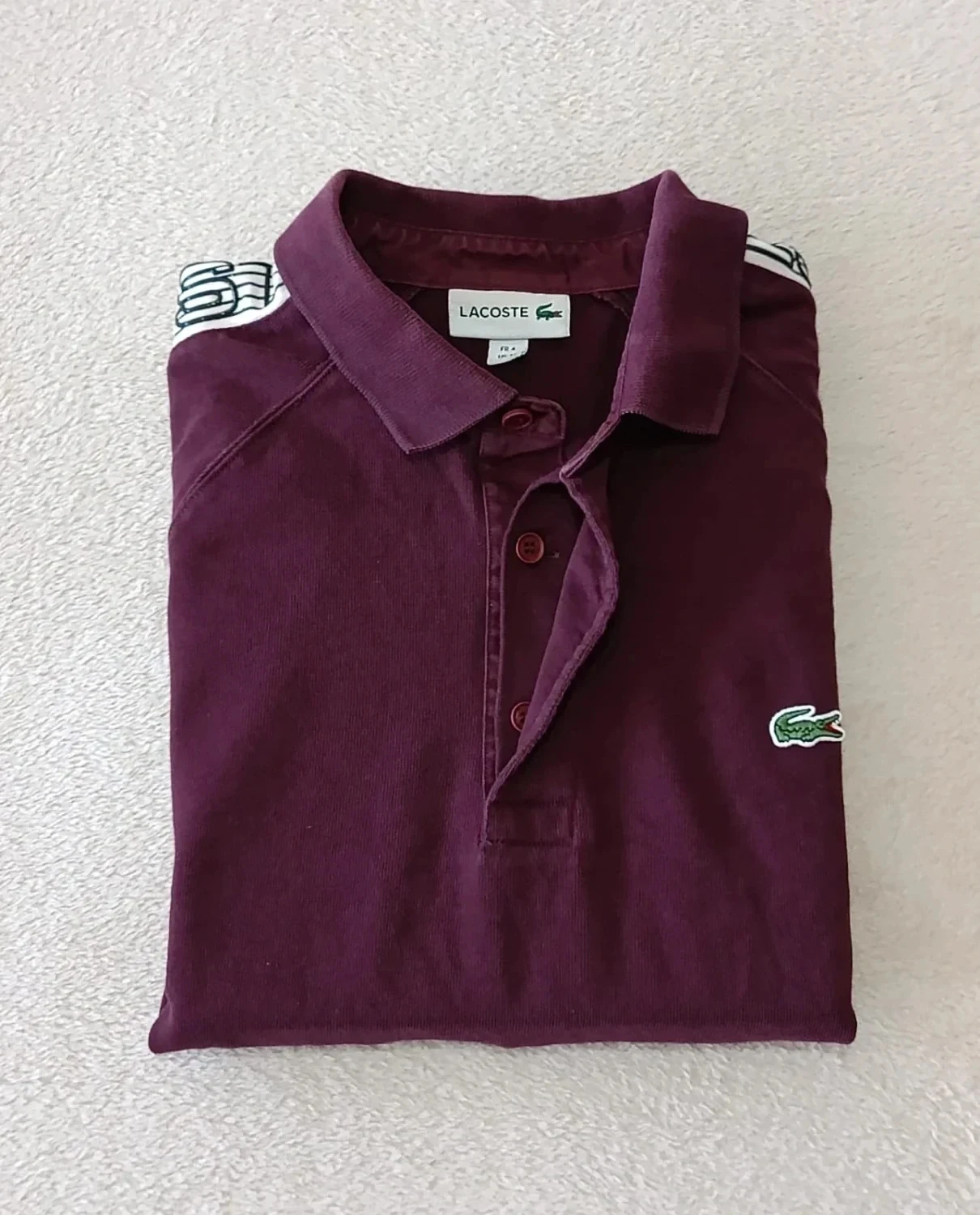 Polo Lacoste mangas largas burdeos Talla 4 – photo 5